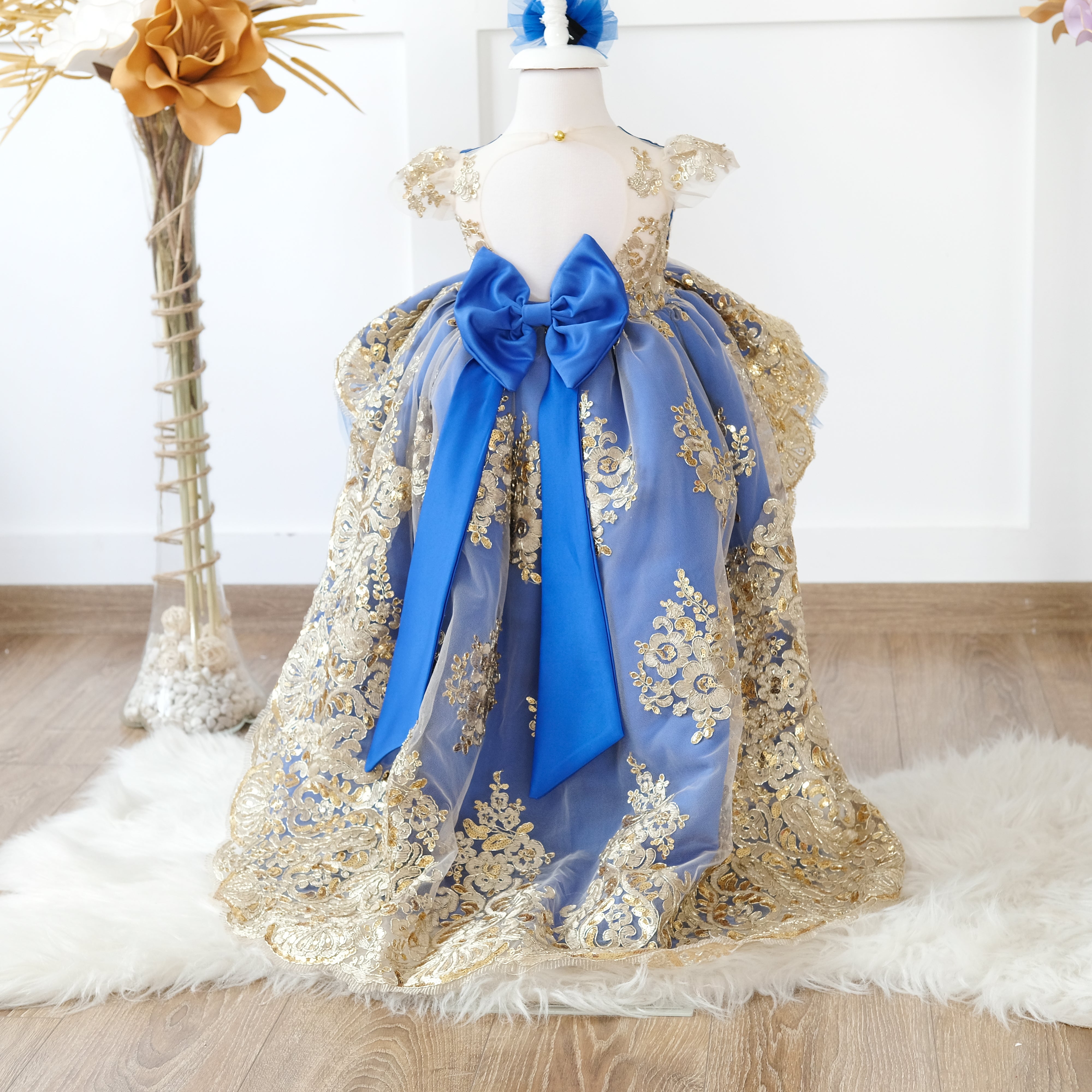 Princess Charlotte Dress royal blue 2 years