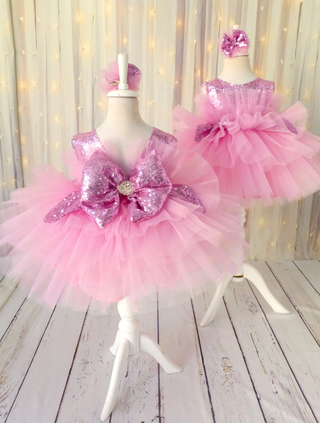 Casandra pink tulle dress Baby Girl Dress for Special Occasion