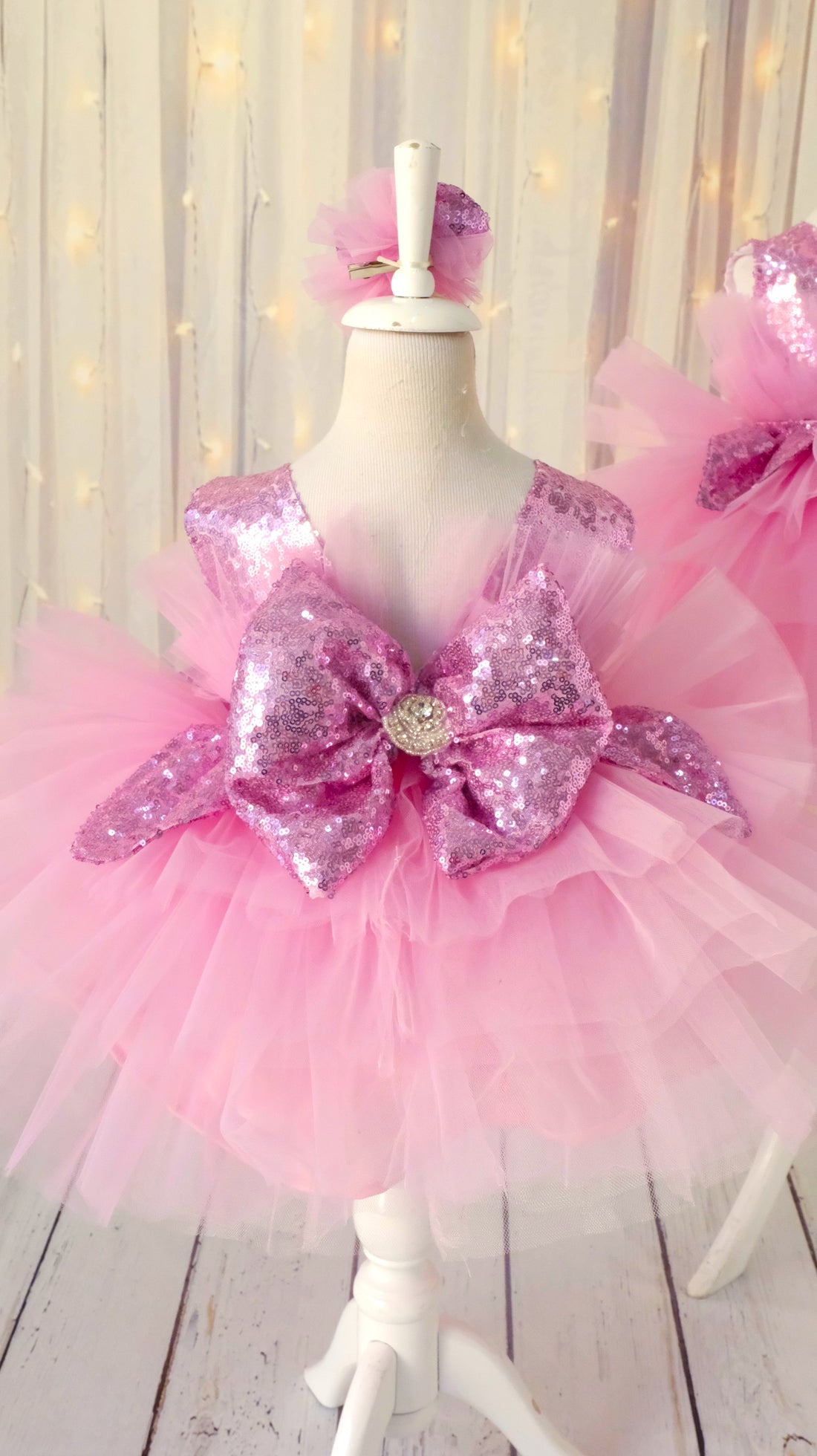 Casandra pink tulle dress Baby Girl Dress for Special Occasion