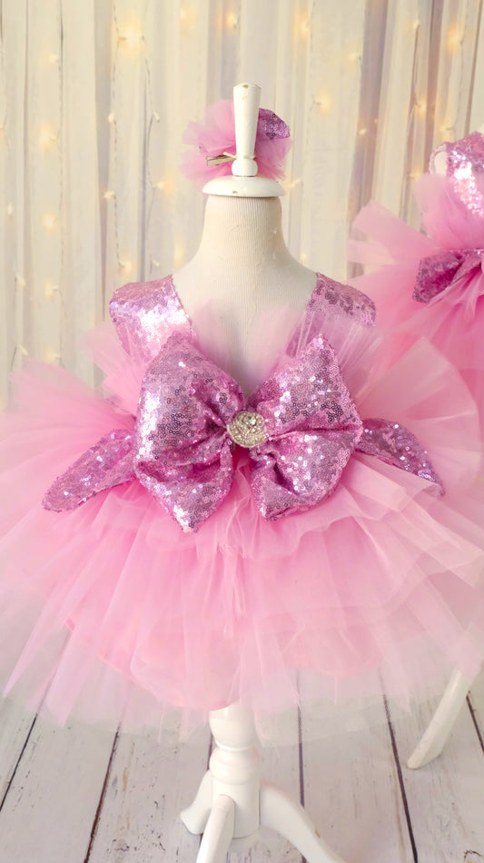 Casandra pink tulle dress