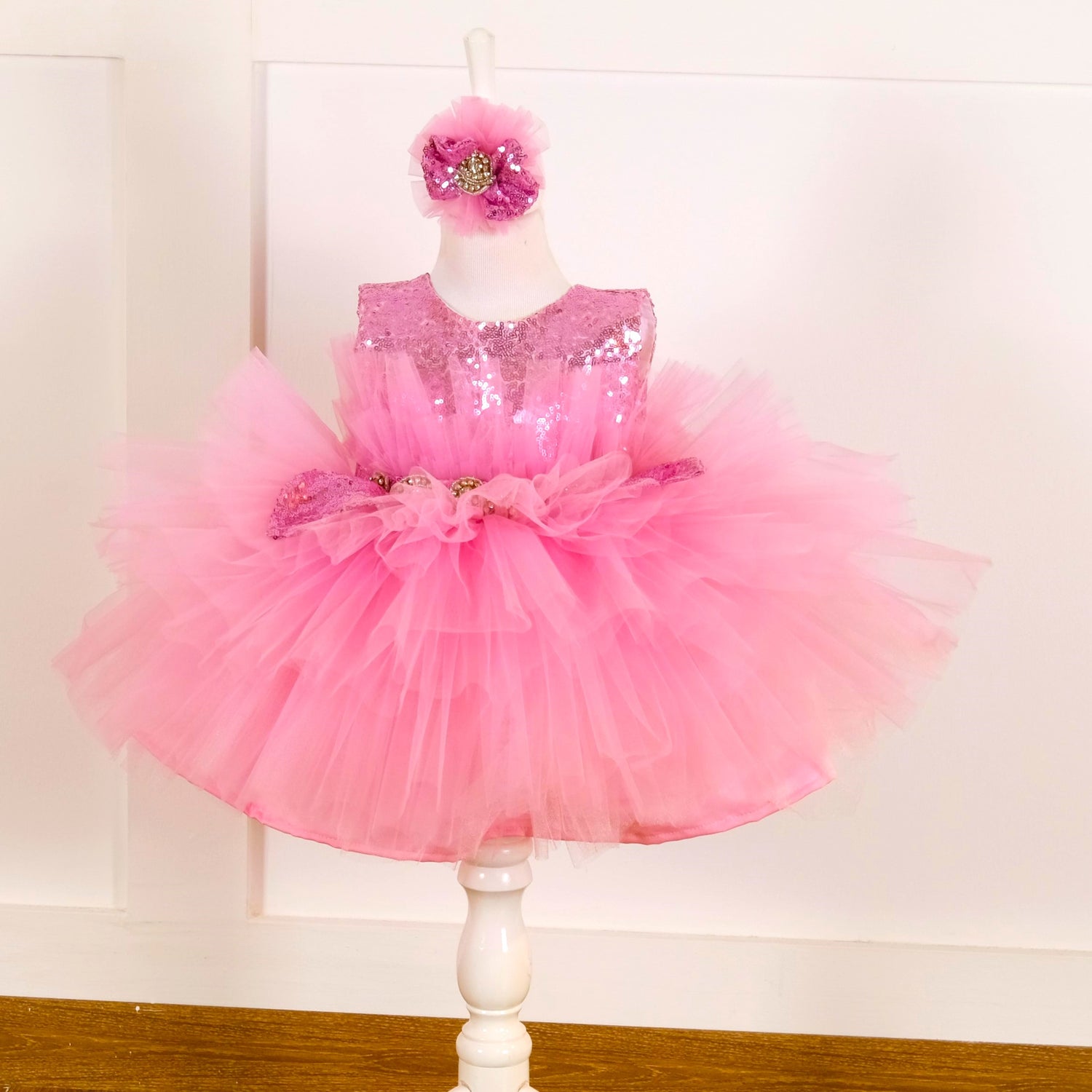 Casandra pink tulle dress Baby Girl Dress