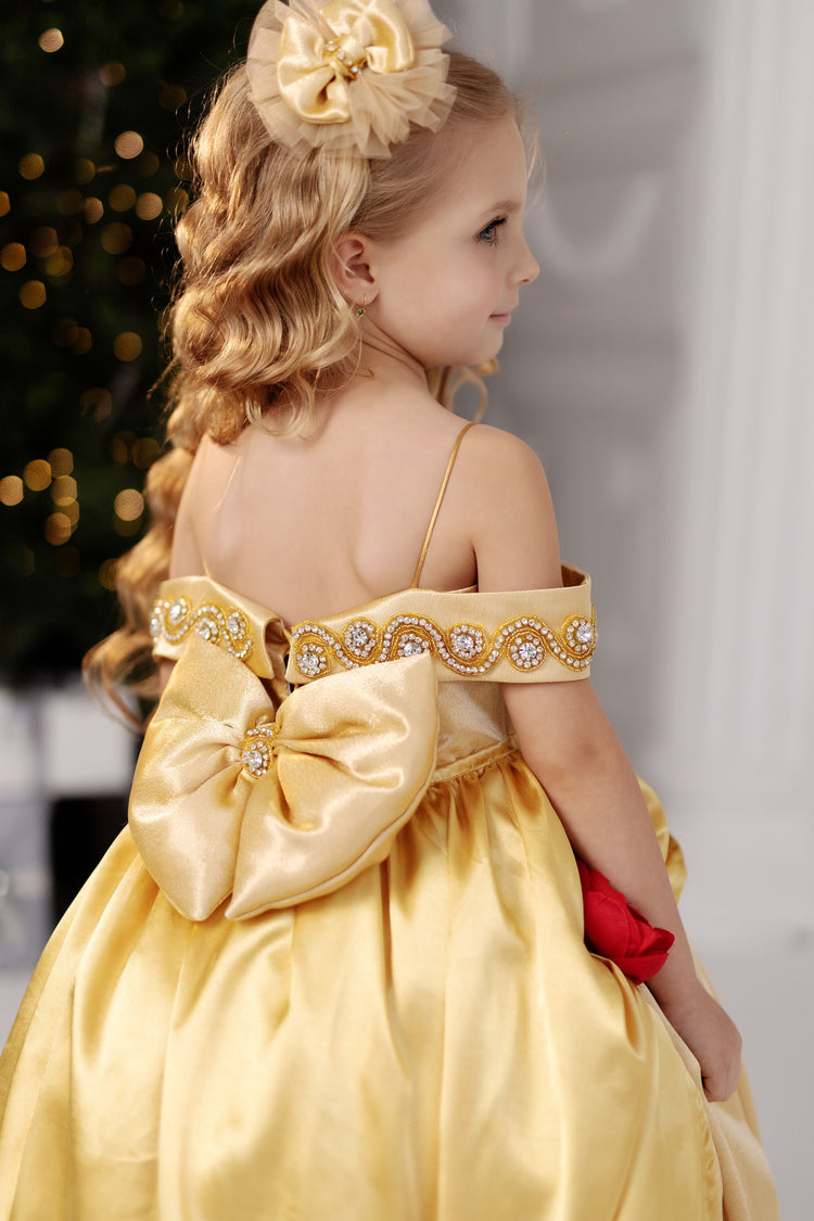 Belle baby girl dress, belle gown