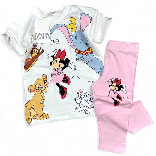 NWT Zara Toddler minnie mouse lion king 101 Dalmatians pajama set