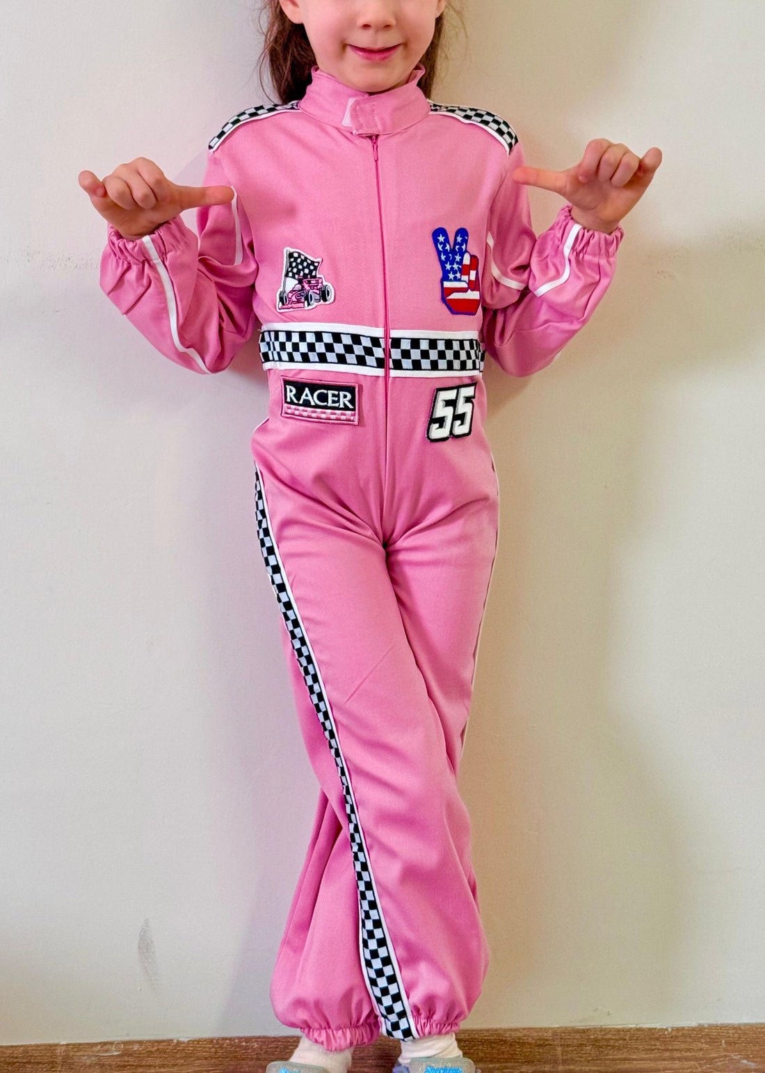 Pink Race F1 costume toddler Baby Girl Dress for Special Occasion