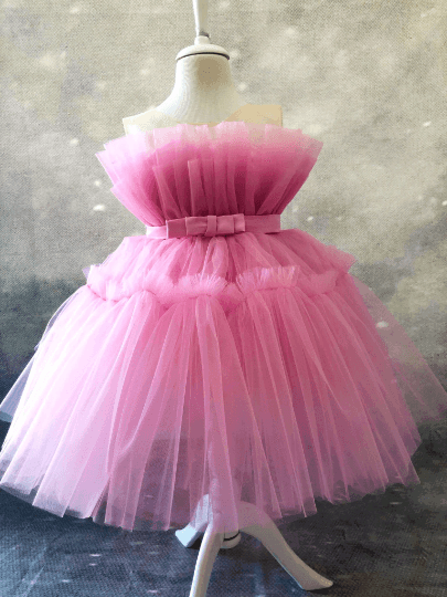 Pelin birthday girl dress pink Baby Girl Dress for Special Occasion