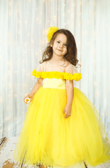 Rebecca folower girl dress yellow Baby Girl Dress for Special Occasion