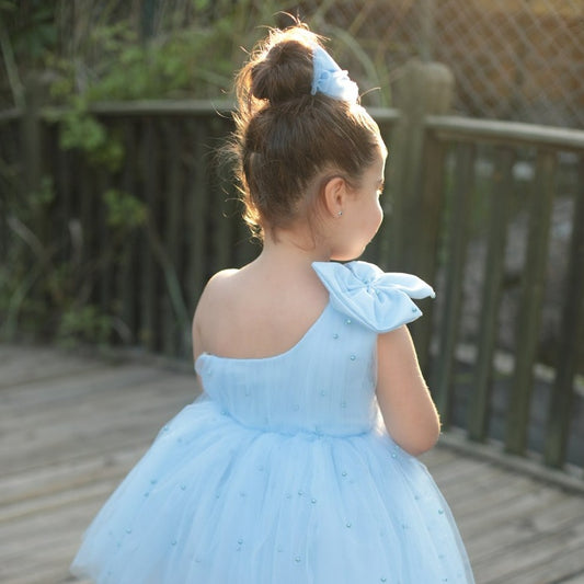 Stella pearl girl dress sky blue Baby Girl Dress
