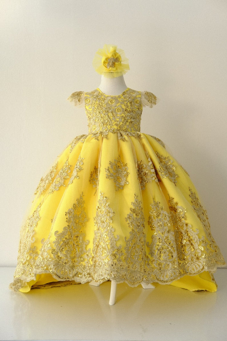 Princess Charlotte Dress Long Yellow