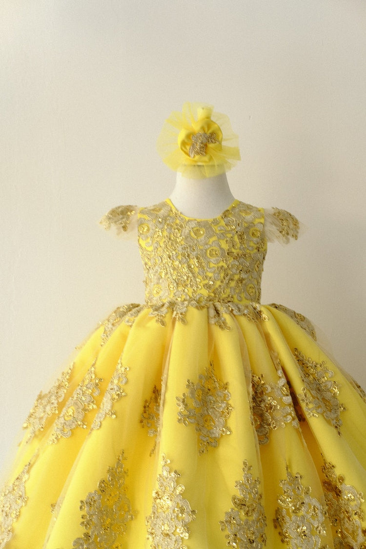 Princess Charlotte Dress Long Yellow
