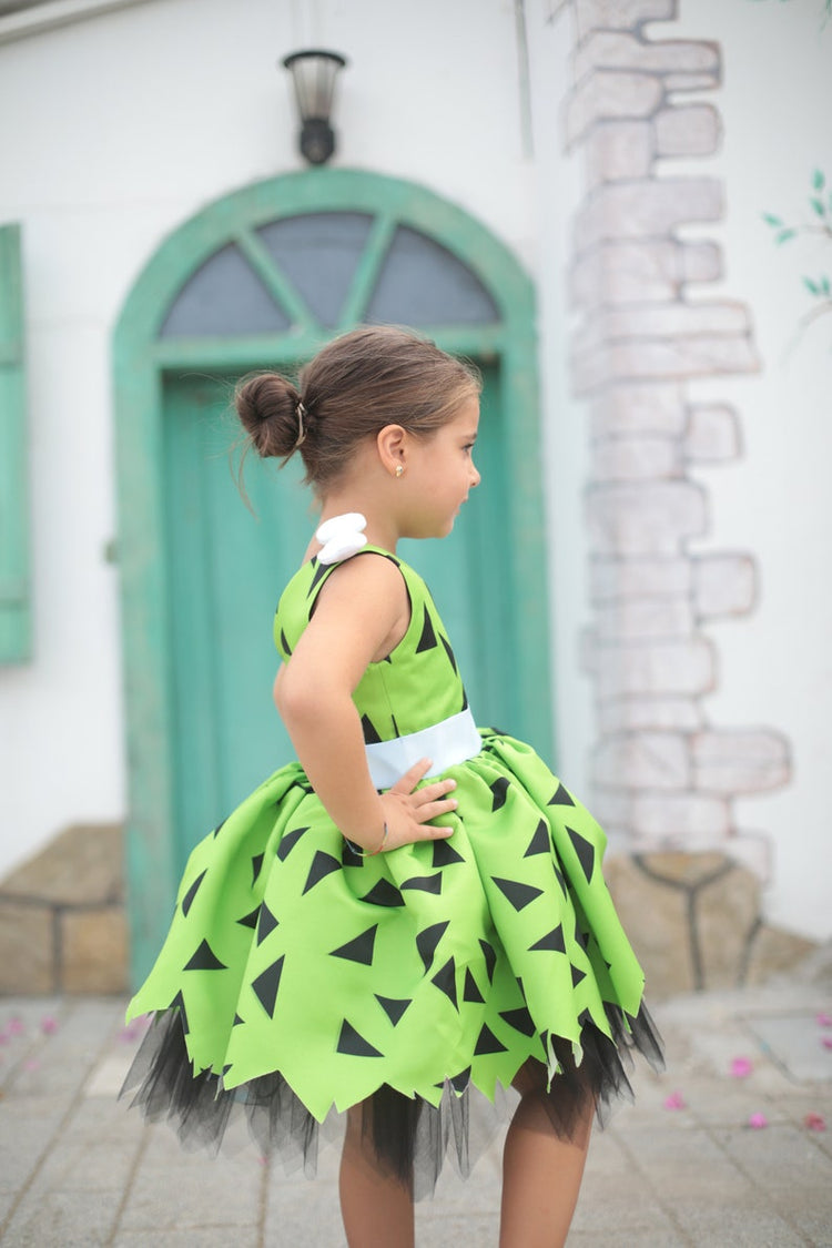 Pebbles Flintstones Green Tutu Dress