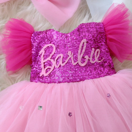 Barb girl dress pink