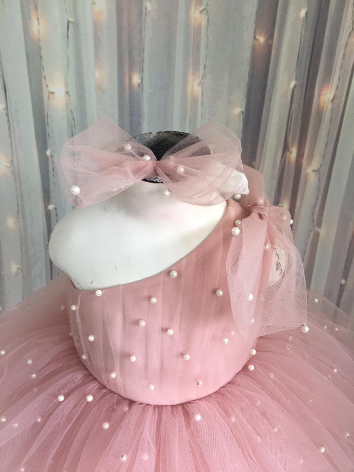 Stella pearl girl dress, flower girl dress Baby Girl Dress