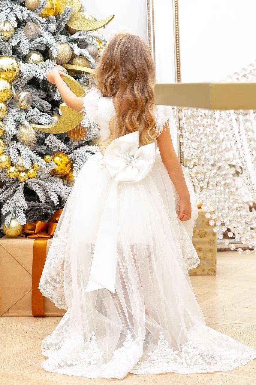 Mila girl dress white Baby Girl Dress for Special Occasion