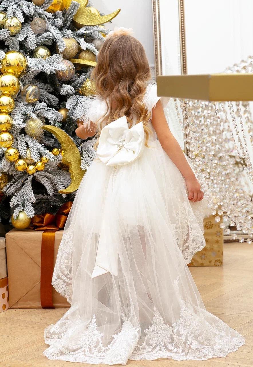 Mila girl dress white Baby Girl Dress for Special Occasion