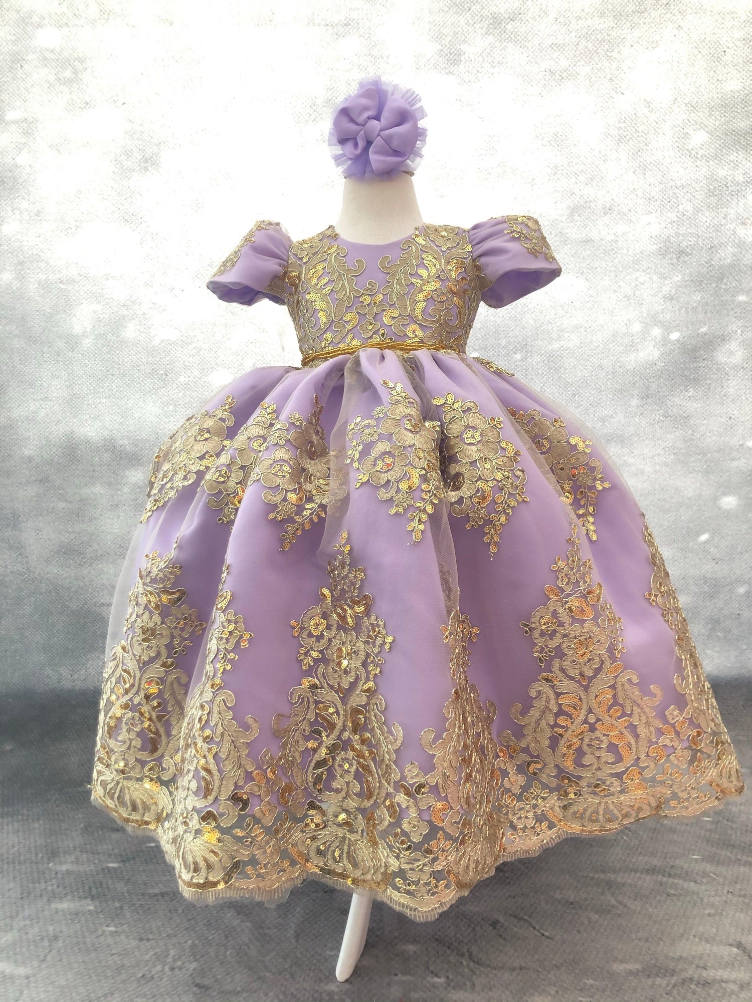Royal girl dress gown lilac Baby Girl Dress