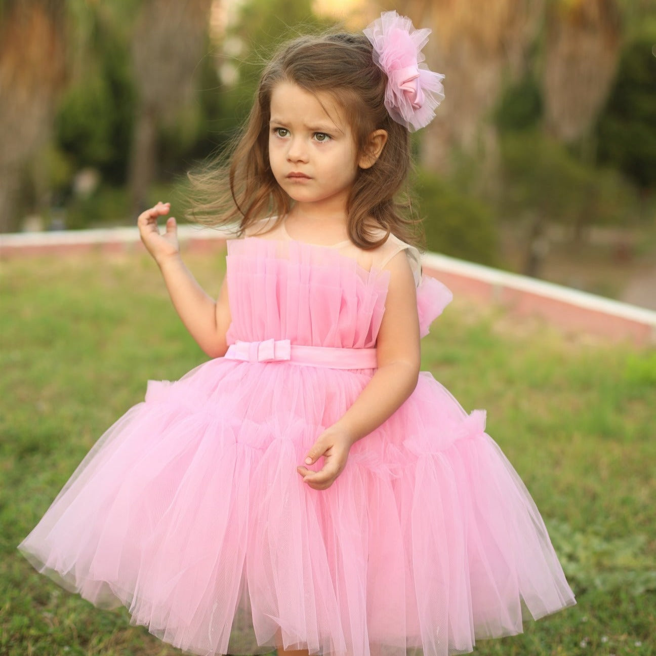Pelin birthday girl dress pink MyBabyByMerry Pelin birthday girl dress pink MyBabyByMerry