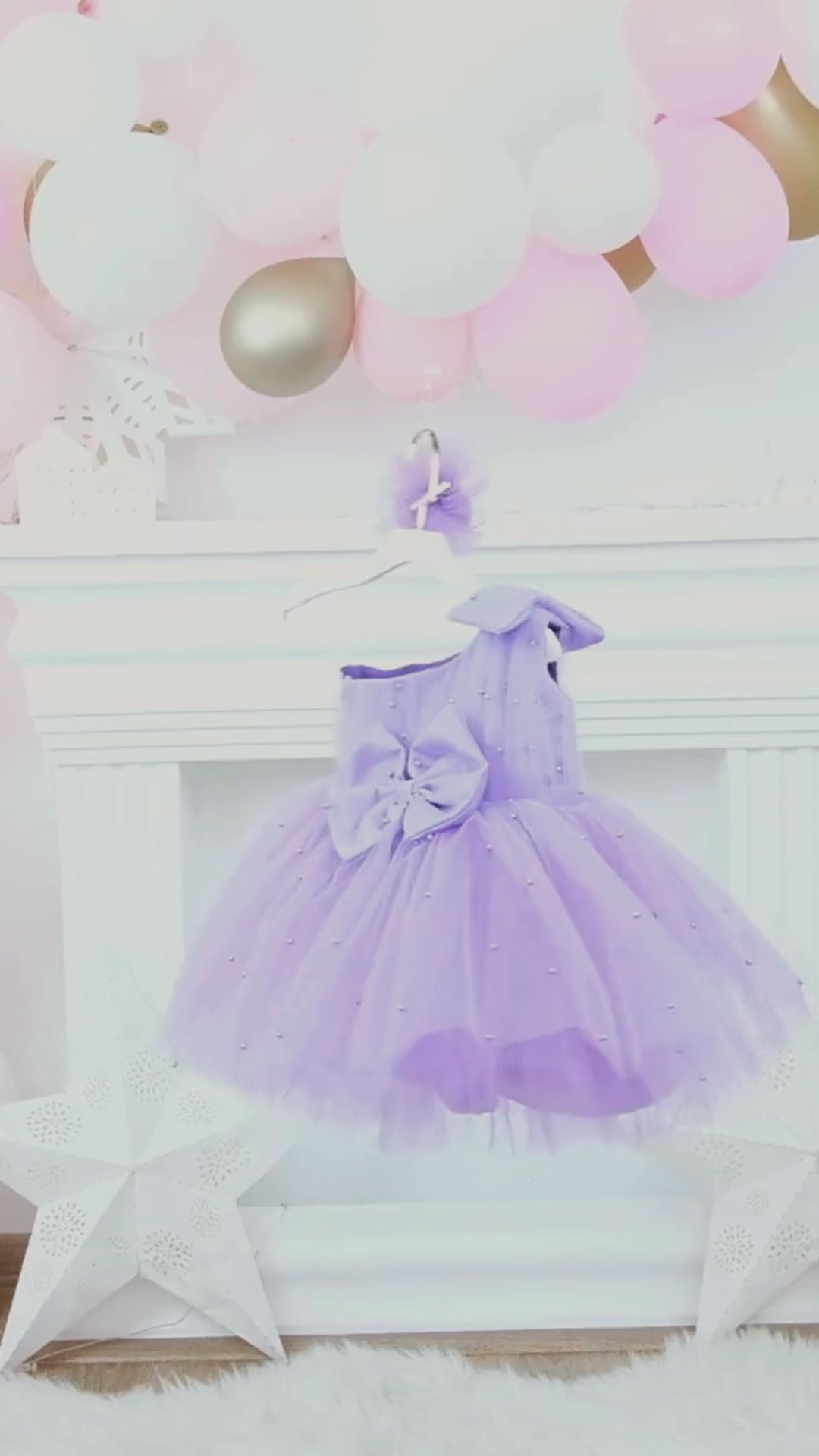 Stella pearl dress lilac Baby Girl Dress