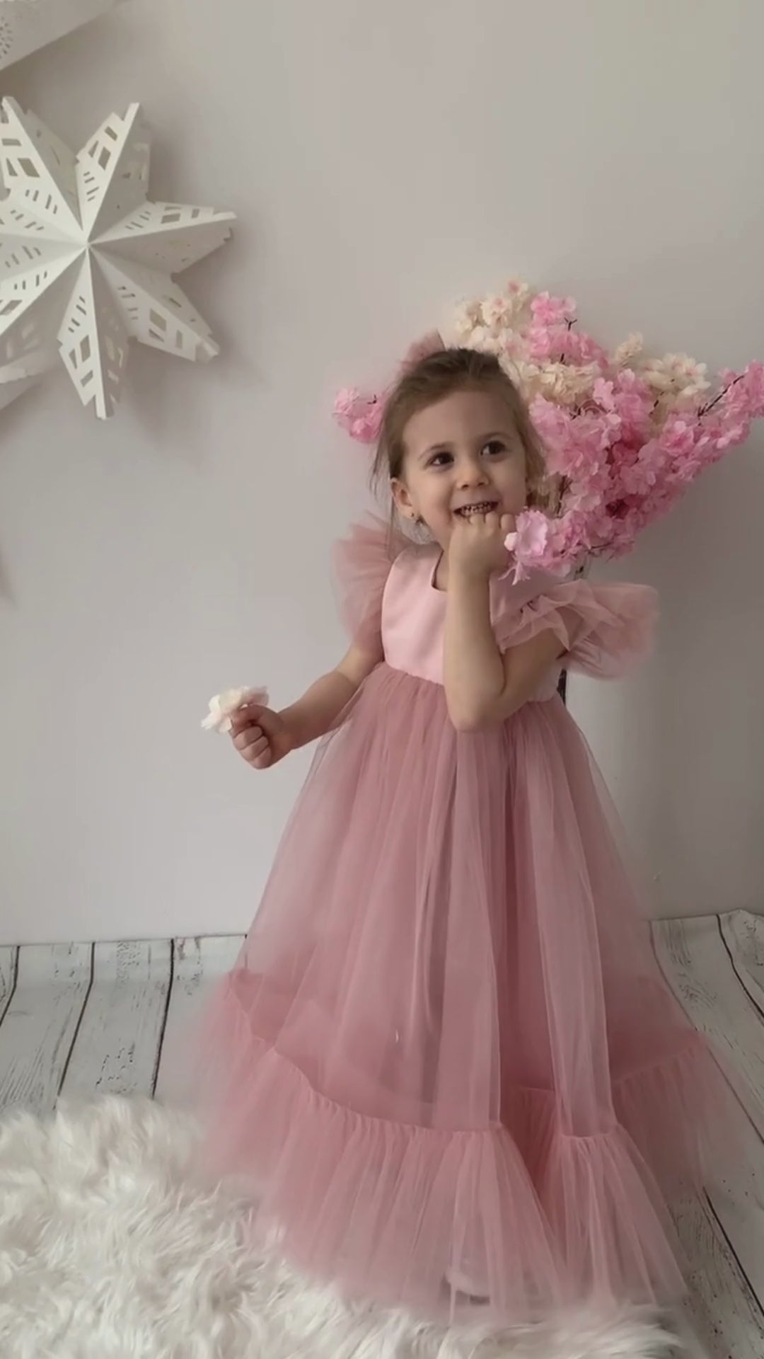 Emma cute blush baby girl dress Baby Girl Dress