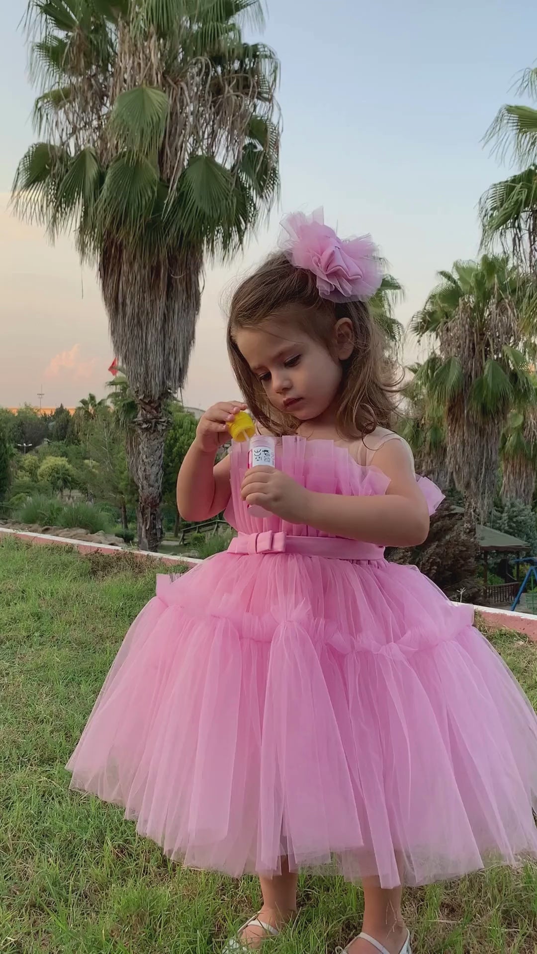 Pelin birthday girl dress pink Baby Girl Dress