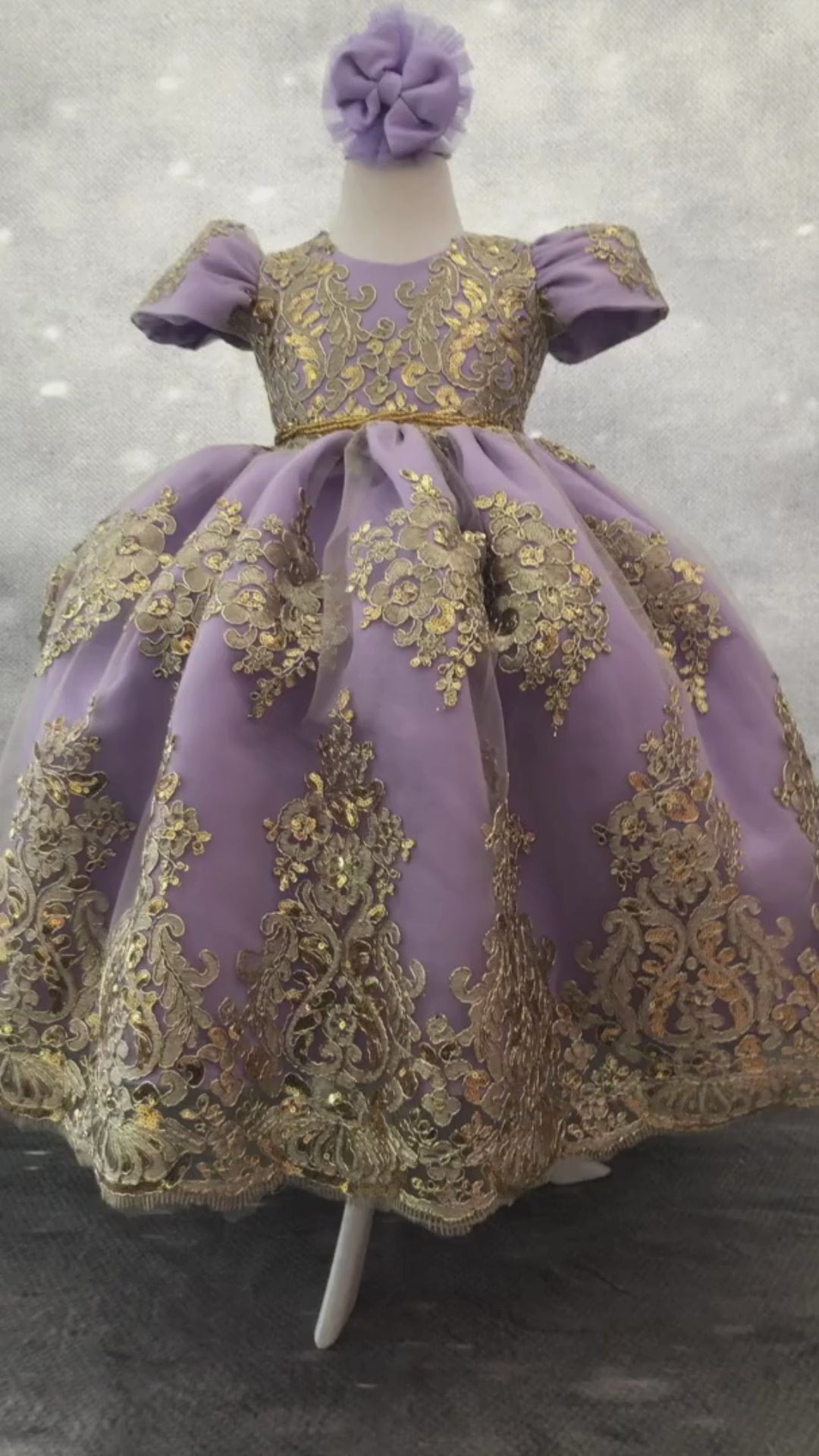Royal girl dress gown lilac Baby Girl Dress