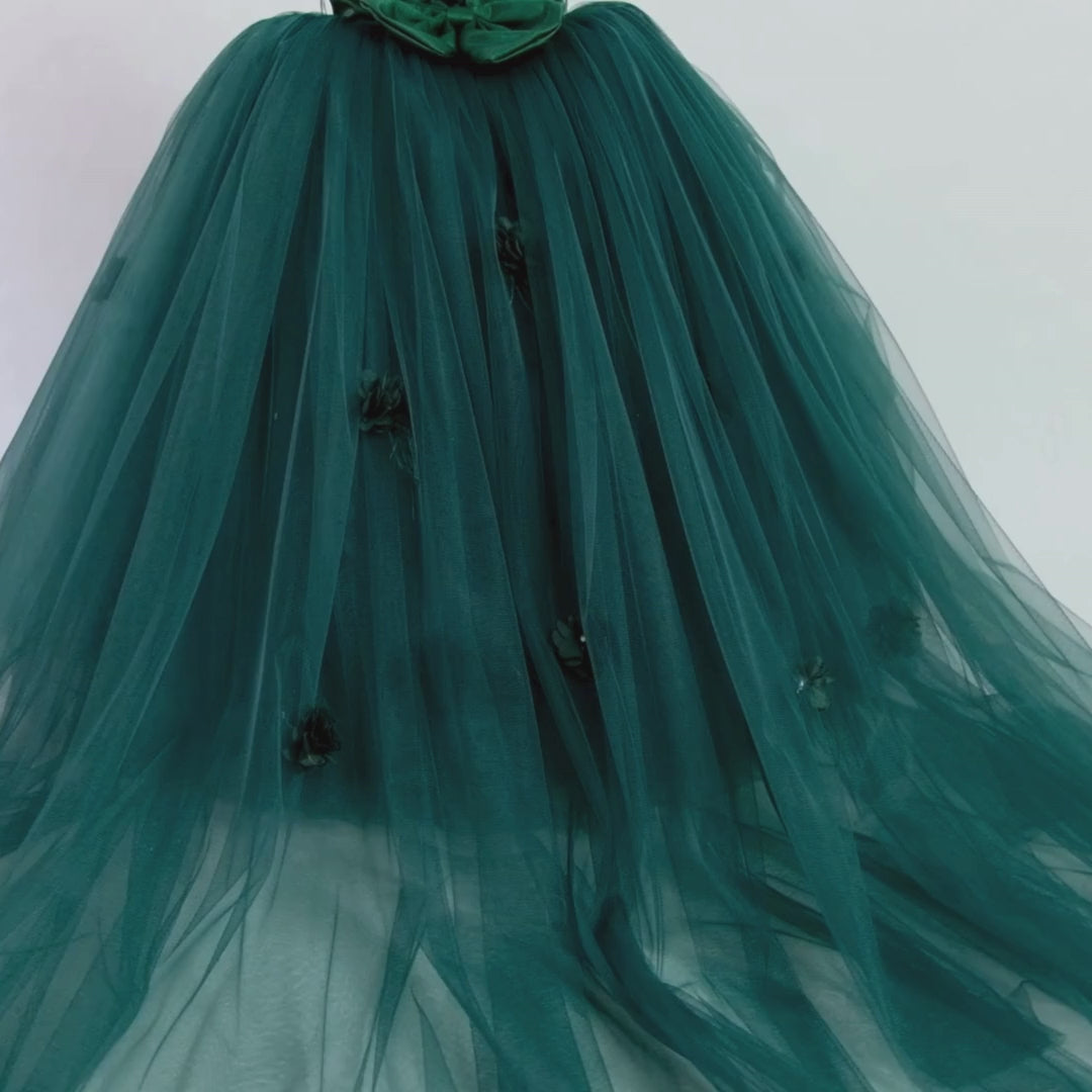 Rebecca flower girl dress emerald Baby Girl Dress