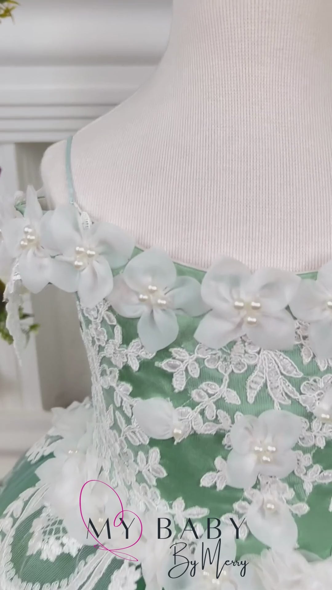Quinceanera Dress Sage Green Baby Girl Dress
