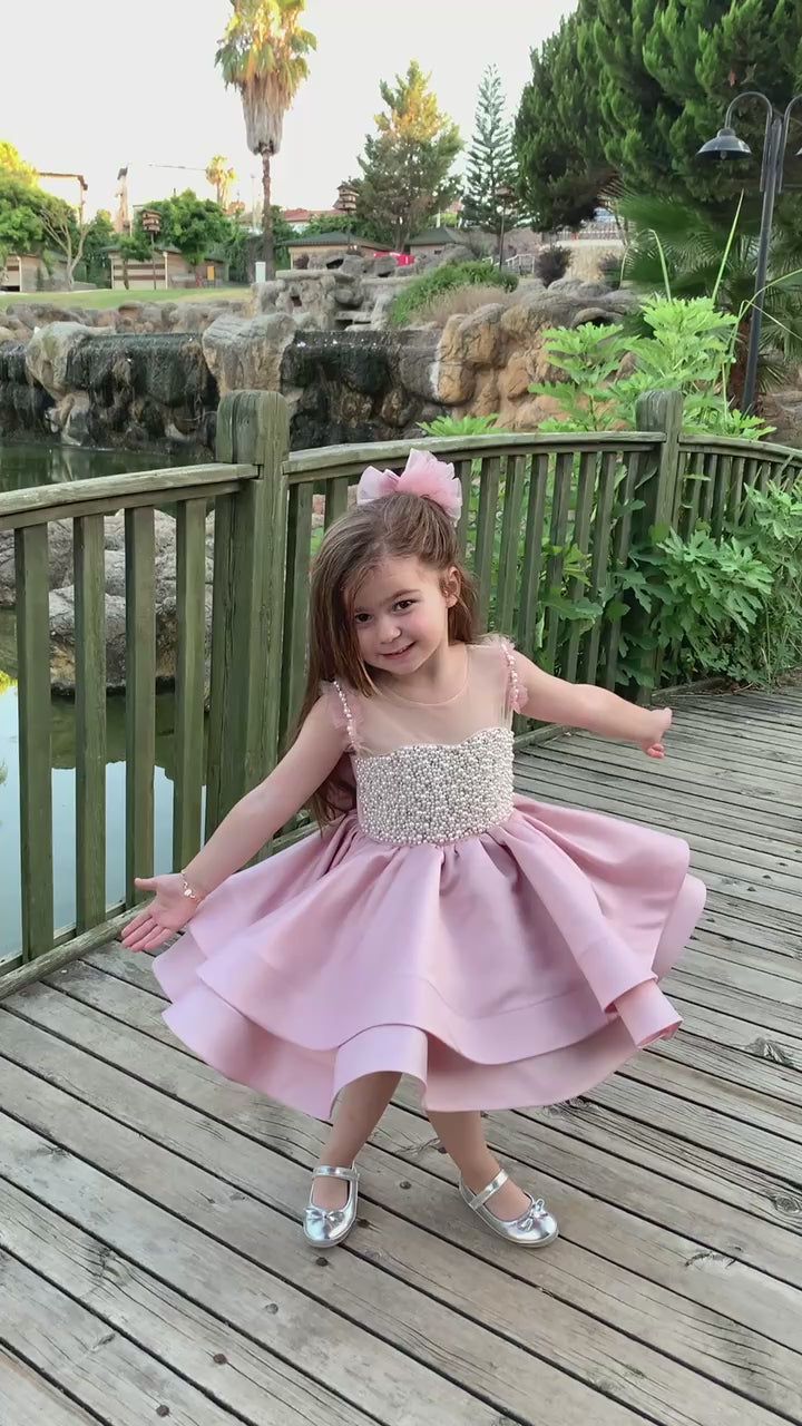 Ana girl dress blush Baby Girl Dress