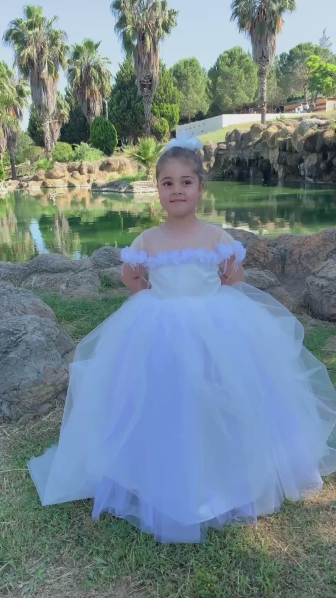 Rebecca flower girl dress white Baby Girl Dress