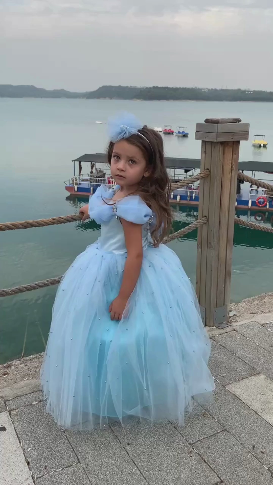 Cinderella girl dress sky blue Baby Girl Dress