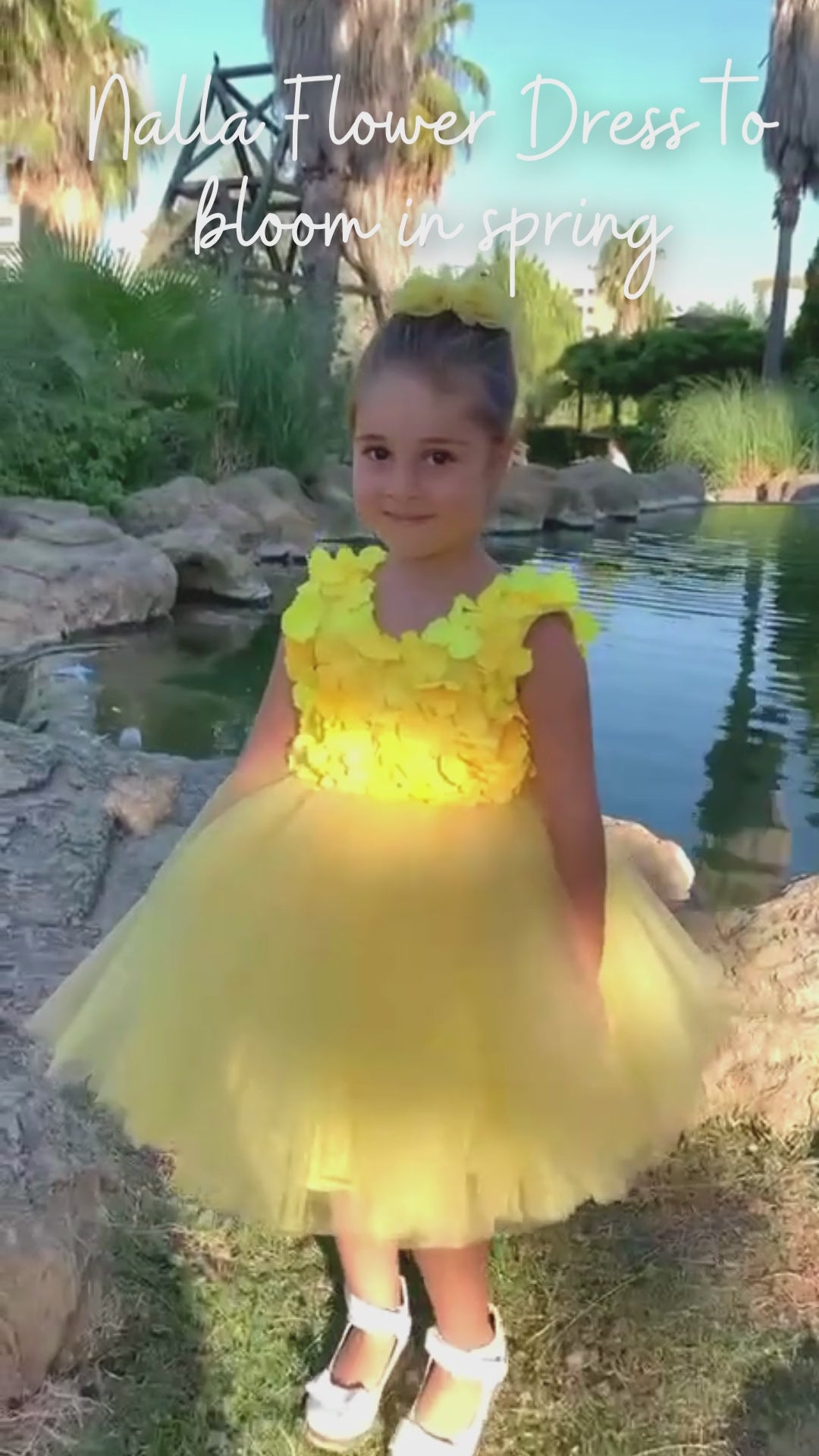 Nalla flower girl dress yellow Baby Girl Dress