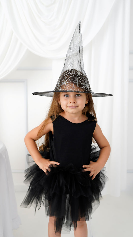 Black Halloween Witch Dress With Tutu