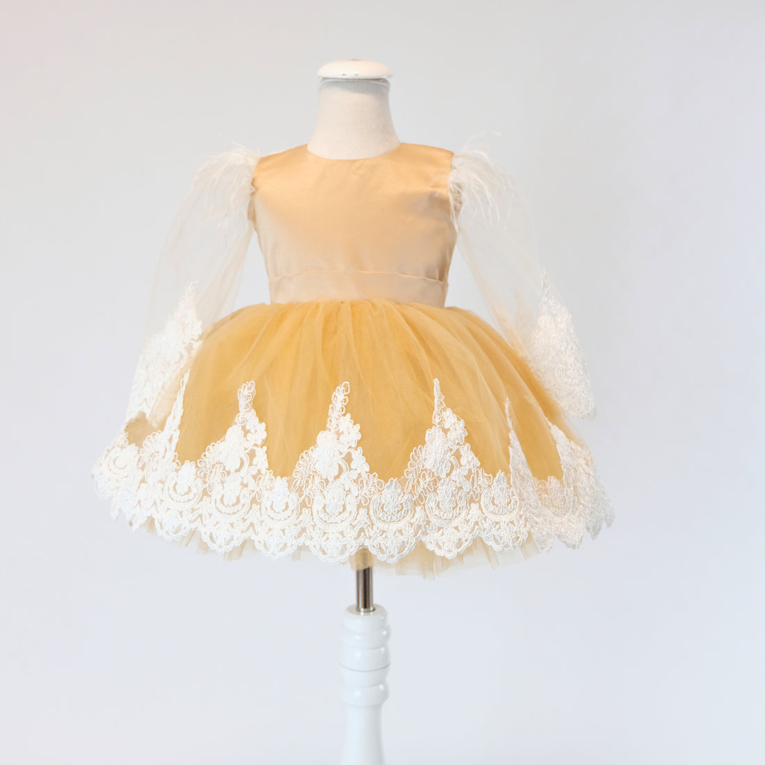a dress on a mannequin on a stand Baby Girl Dress for Special Occasion