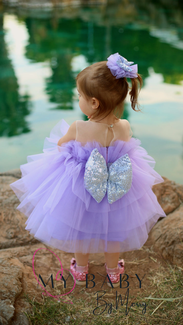 Pelin ruffle dress lilac