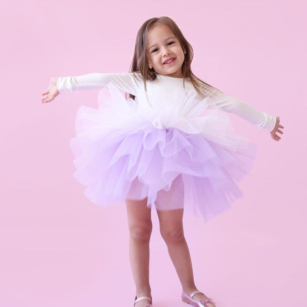 Professional Ballerina Costume | Tutu White Lilac | MyBabyByMerry 6 Months Professional Ballerina Costume | Tutu White Lilac | MyBabyByMerry 6 Months