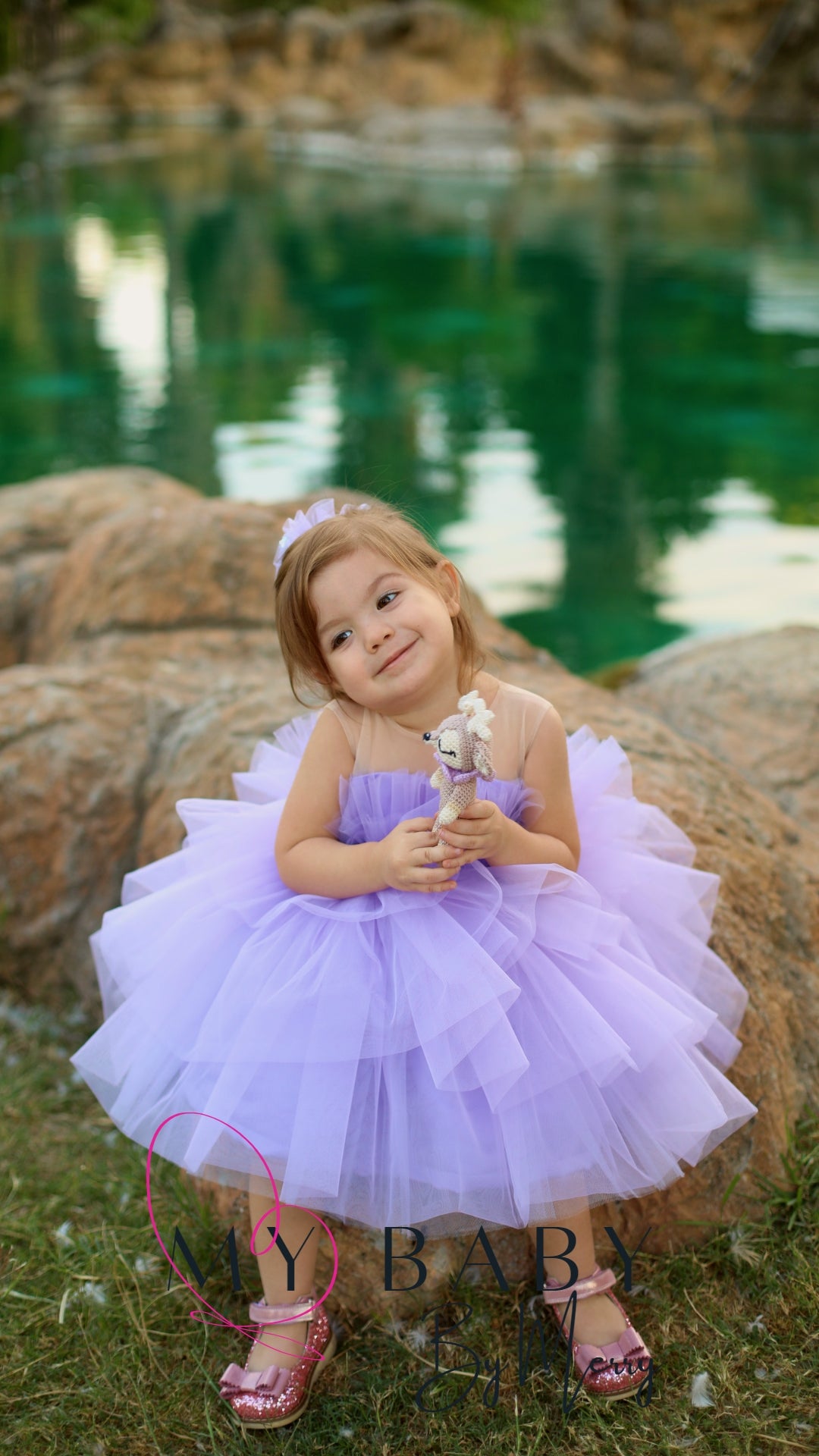 Pelin pillow girl dress lilac Baby Girl Dress