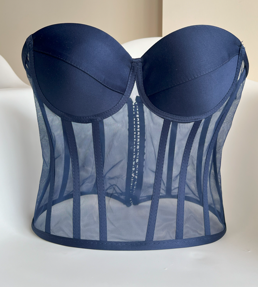 a blue bra that is attached to a white chair Baby Girl Dress