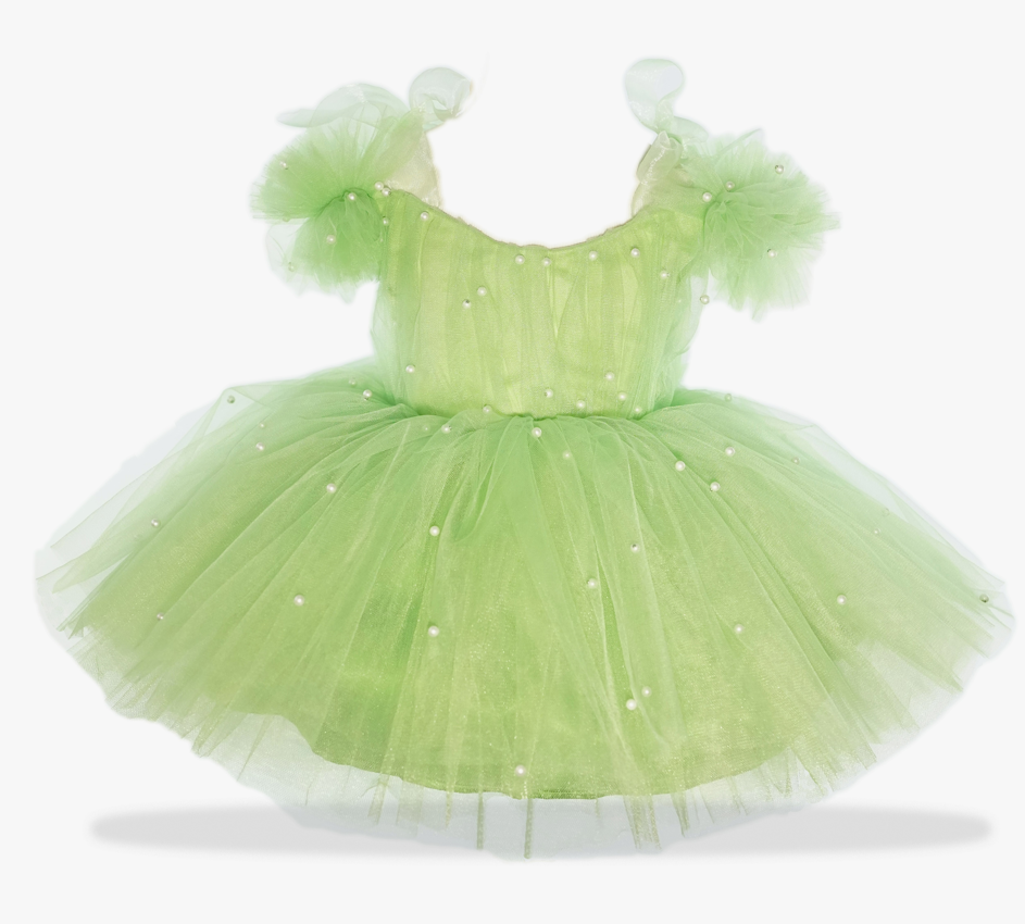 a green dress with white dots on it Baby Girl Dress for Special Occasion