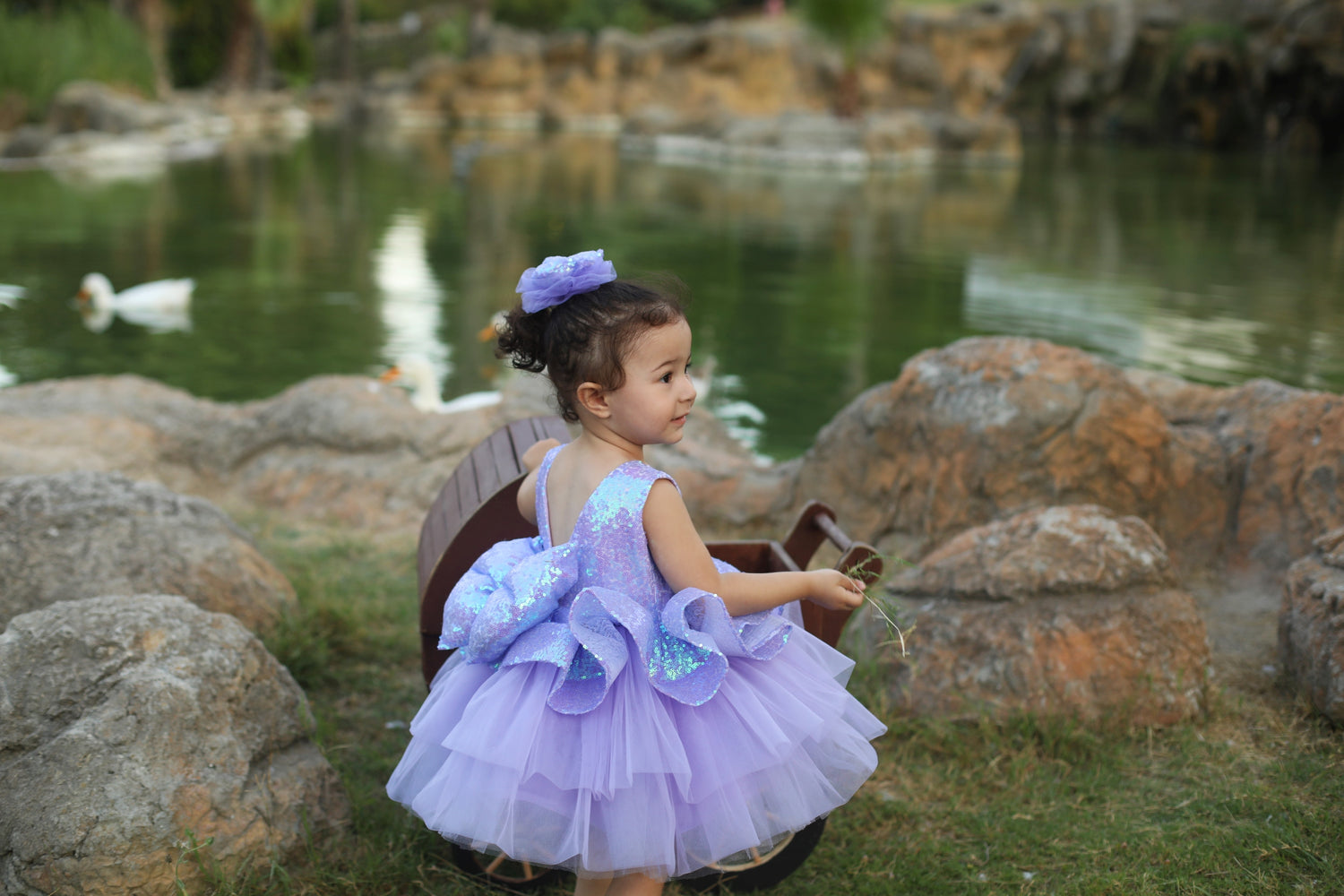 Thea sequin girl dress lilac Baby Girl Dress