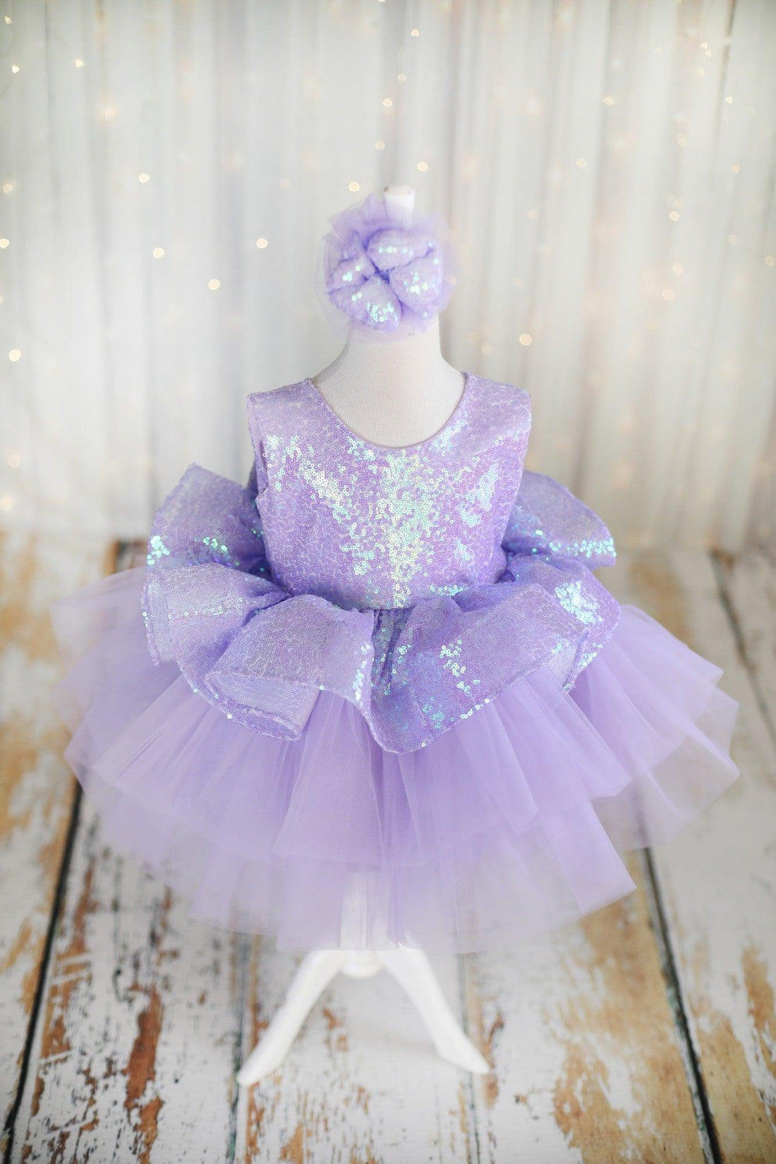 Thea sequin girl dress lilac Baby Girl Dress for Special Occasion