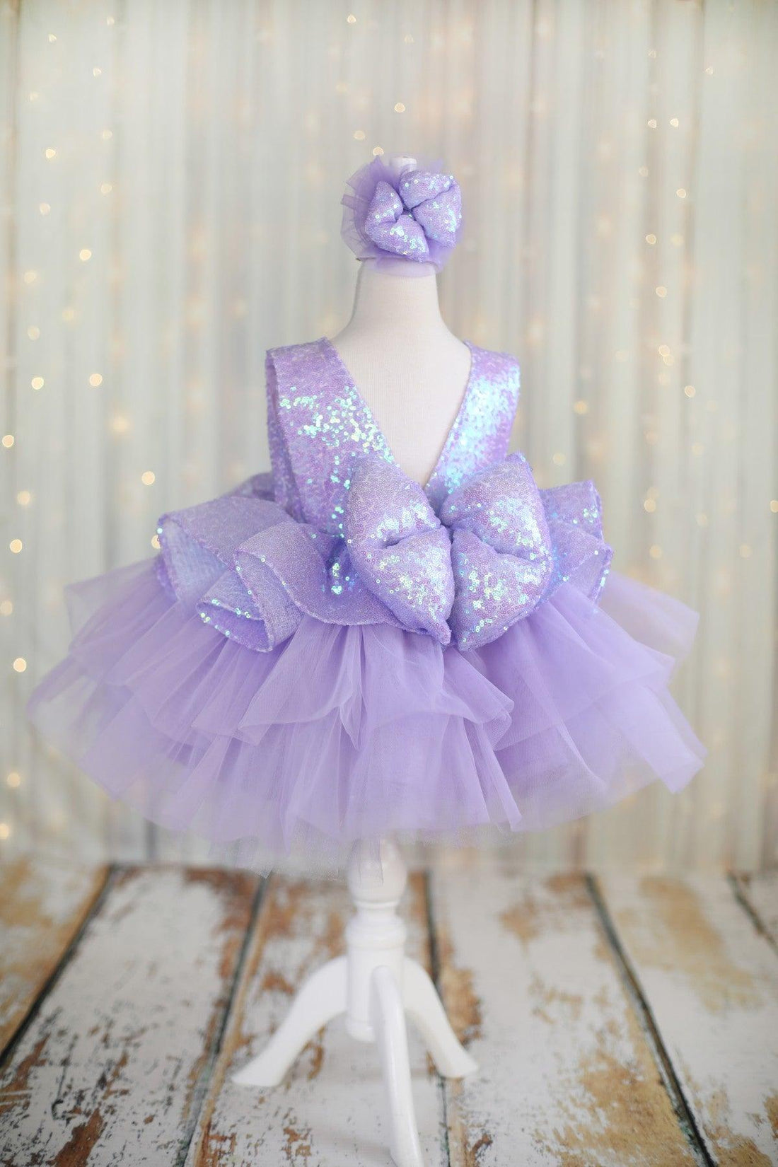 Thea sequin girl dress lilac Baby Girl Dress for Special Occasion