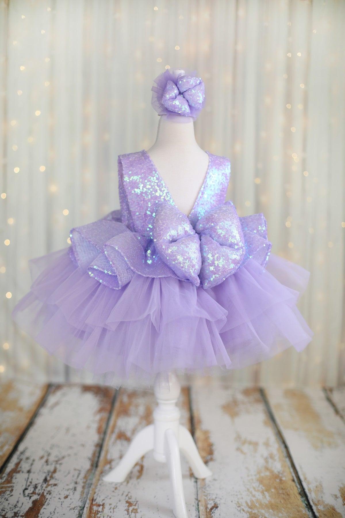 Thea sequin girl dress lilac Baby Girl Dress