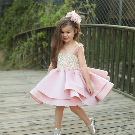 Ana girl dress blush Baby Girl Dress