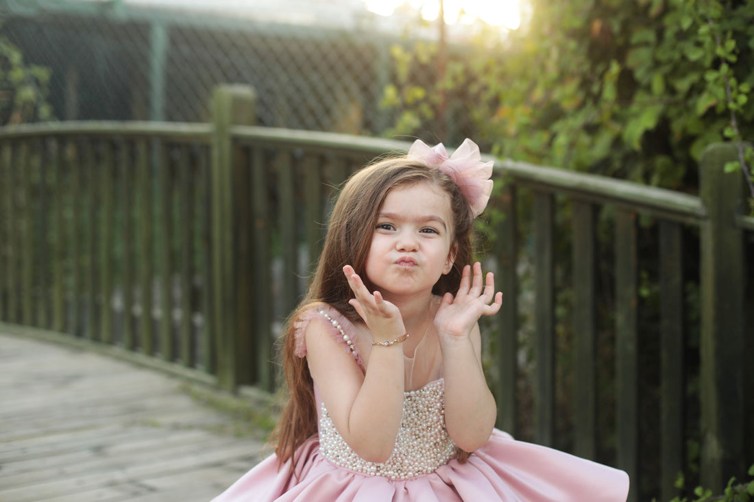 Ana girl dress blush Baby Girl Dress for Special Occasion