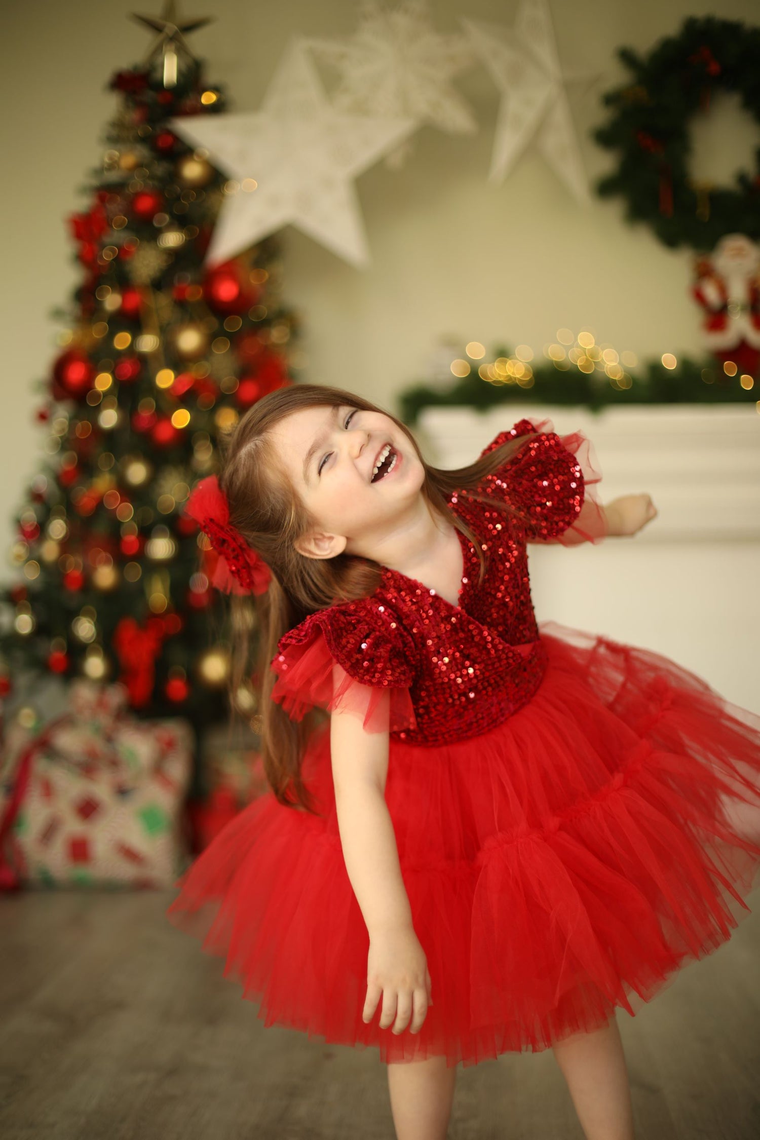 Red girl dress velvet Baby Girl Dress