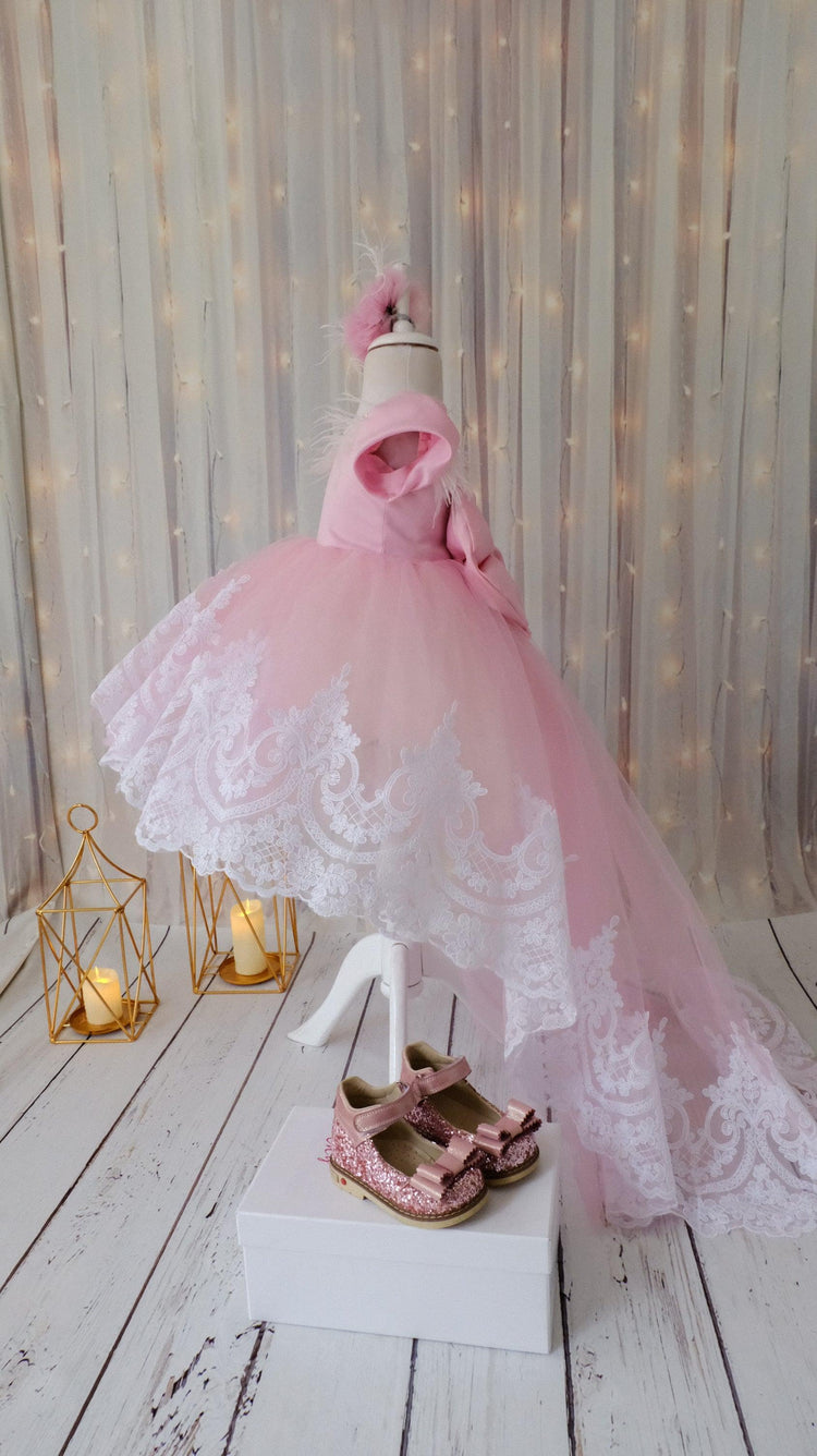 Mila high low girl dress - MyBabyByMerry