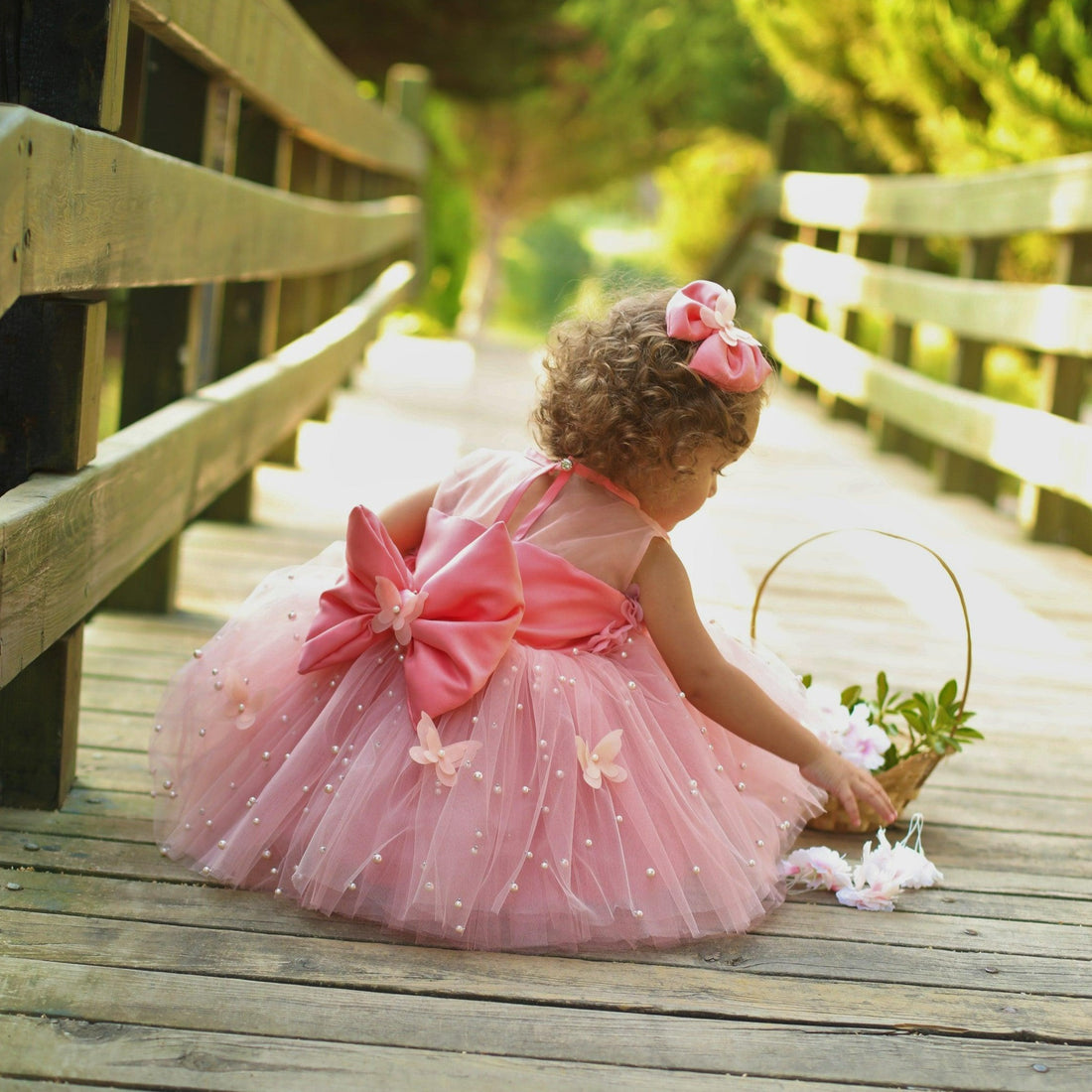 Sweet blush Butterfly dress for baby girls, made with a combination of soft cotton, tulle, and satin. Features an adorable butterfly design, perfect for elegant and special events. Baby Girl Dress for Special Occasion