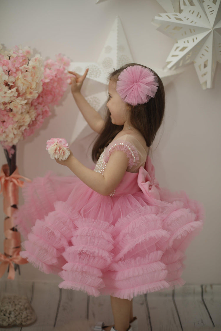 Pink Puffy Girl Dress