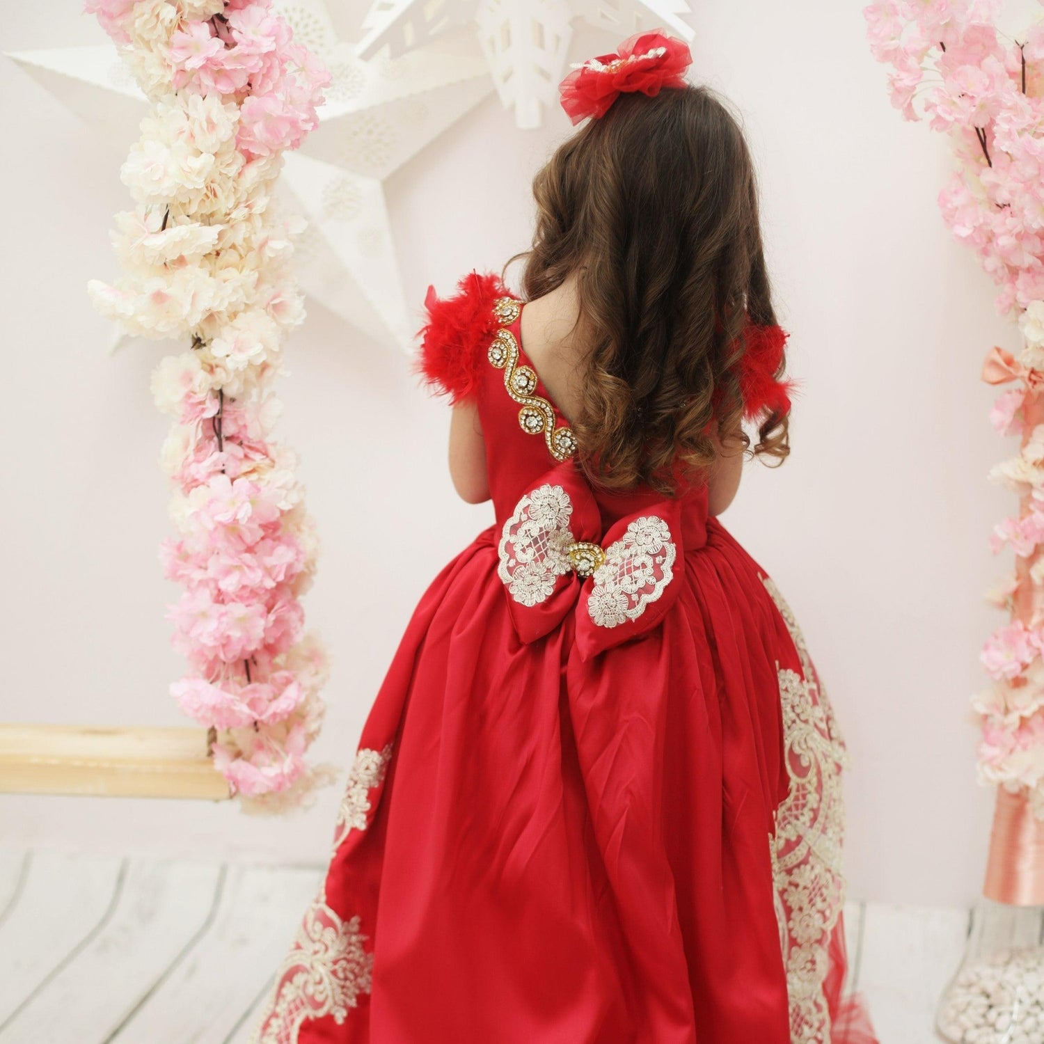 Matilda high low girl dress red Baby Girl Dress
