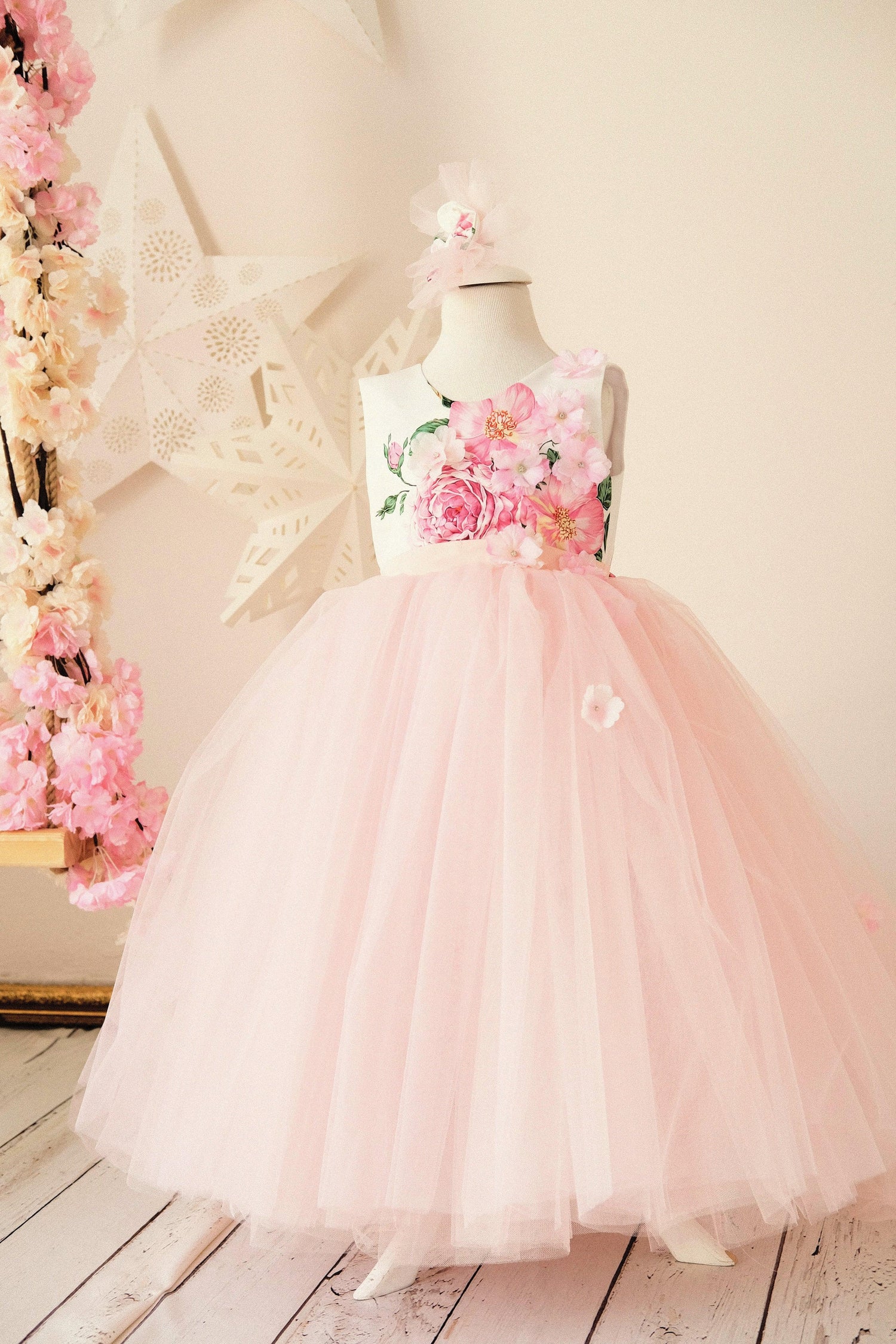 Sara 3d flower girl dress Baby Girl Dress