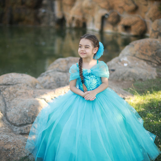 Elsa inspired dress blue